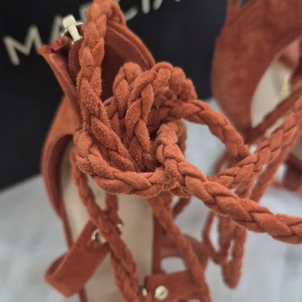 Marciano Women's Rust Lace-Up Heels - Picture 15 of 16